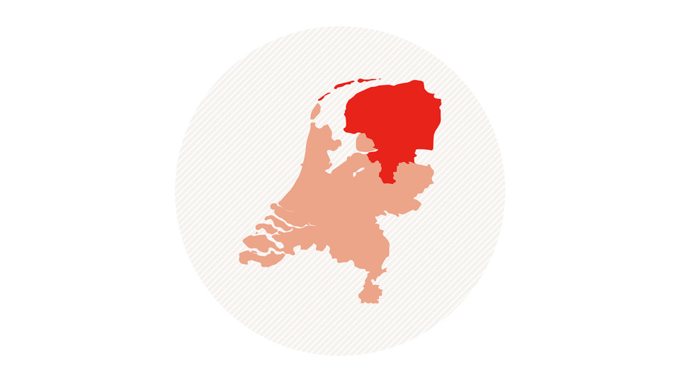 Friesland, Groningen en Drenthe